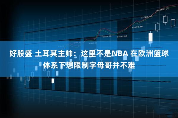 好股盛 土耳其主帅：这里不是NBA 在欧洲篮球体系下想限制字母哥并不难