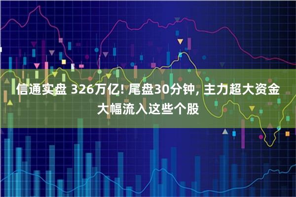 信通实盘 326万亿! 尾盘30分钟, 主力超大资金大幅流入这些个股